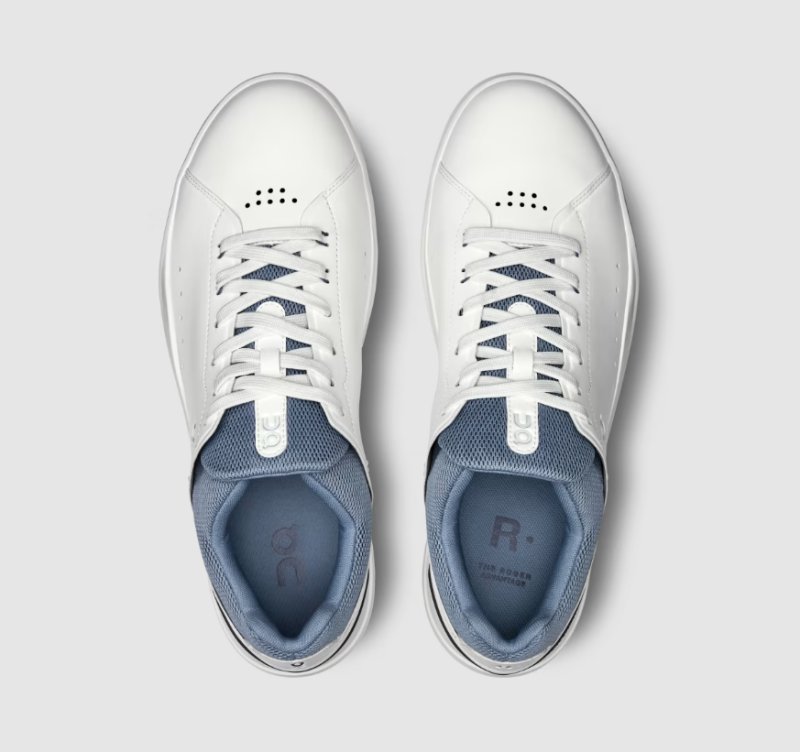 On Running Shoes Men's THE ROGER Advantage-White | Chambray - Click Image to Close