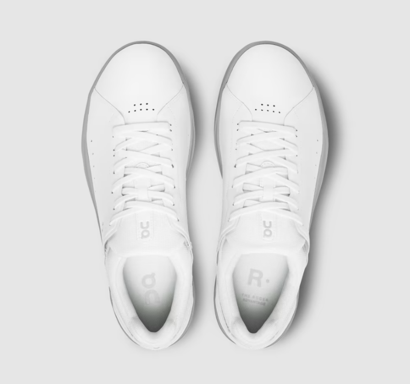 On Running Shoes Men's THE ROGER Advantage-White | Alloy - Click Image to Close