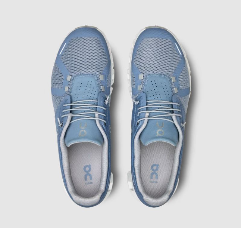 On Running Shoes Women's Cloud 5-Chambray | White - Click Image to Close
