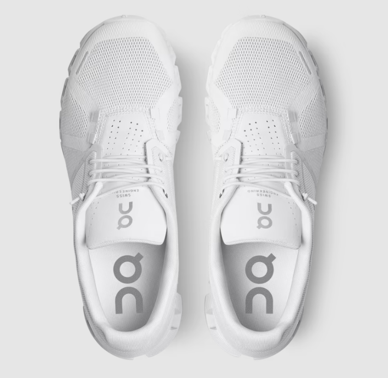 On Running Shoes Men's Cloud 5-All White