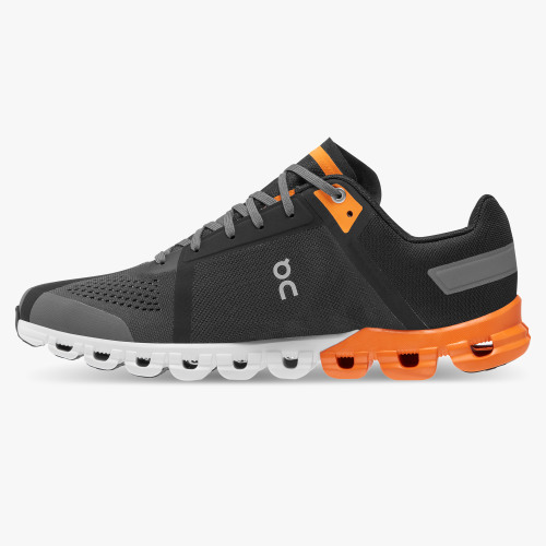 On Running Shoes Men's Cloudflow-Black | Turmeric - Click Image to Close