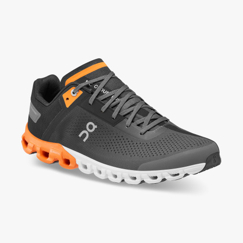 On Running Shoes Men's Cloudflow-Black | Turmeric - Click Image to Close