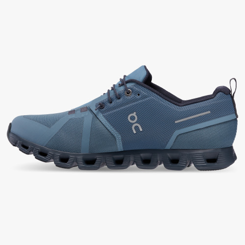On Running Shoes Men's Cloud 5 Waterproof-Metal | Navy - Click Image to Close