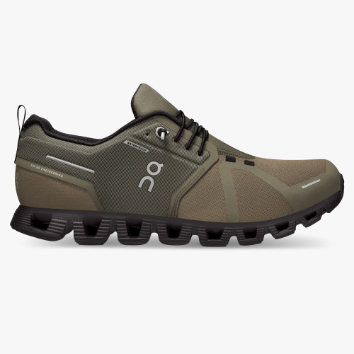 On Running Shoes Men's Cloud 5 Waterproof-Olive | Black