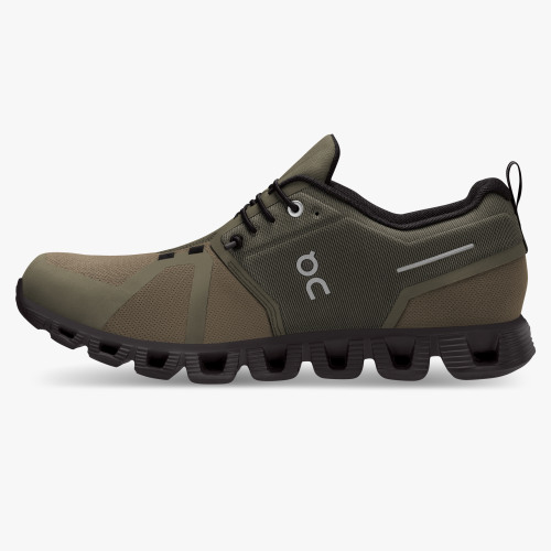 On Running Shoes Men's Cloud 5 Waterproof-Olive | Black - Click Image to Close