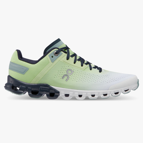 On Running Shoes Women's Cloudflow-Meadow | White - Click Image to Close