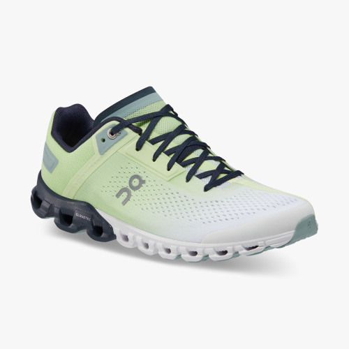On Running Shoes Women's Cloudflow-Meadow | White - Click Image to Close