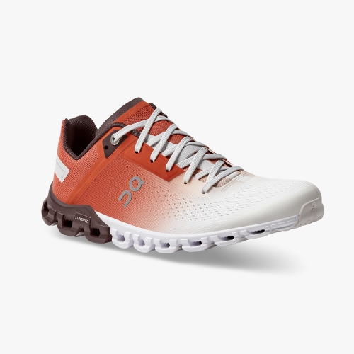 On Running Shoes Women's Cloudflow-Rust | White - Click Image to Close