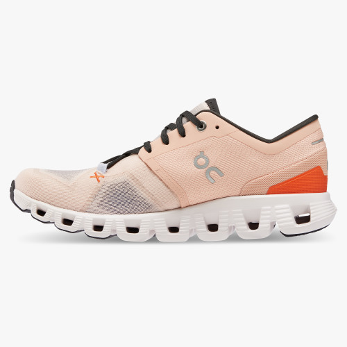 On Running Shoes Women's Cloud X 3-Rose | Sand - Click Image to Close