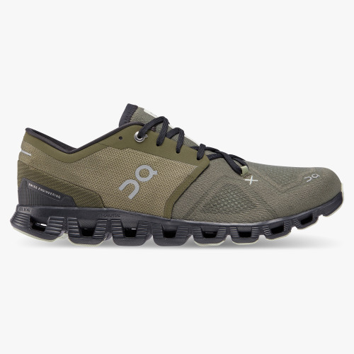 On Running Shoes Men's Cloud X 3-Olive | Reseda