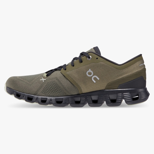 On Running Shoes Men's Cloud X 3-Olive | Reseda - Click Image to Close