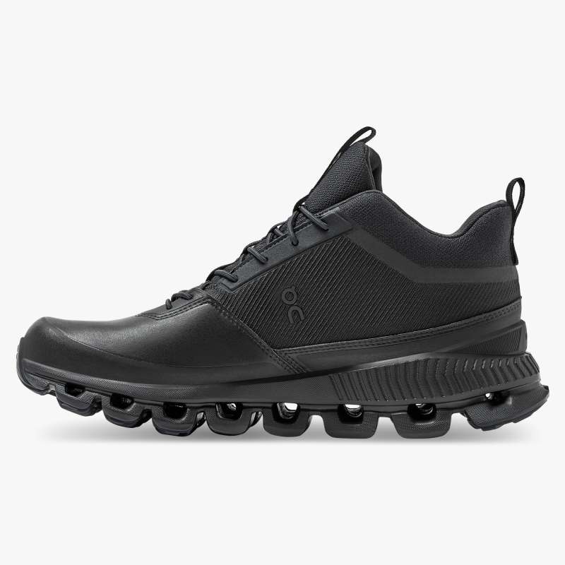 On Running Shoes Women's Cloud Hi Waterproof-All | Black - Click Image to Close