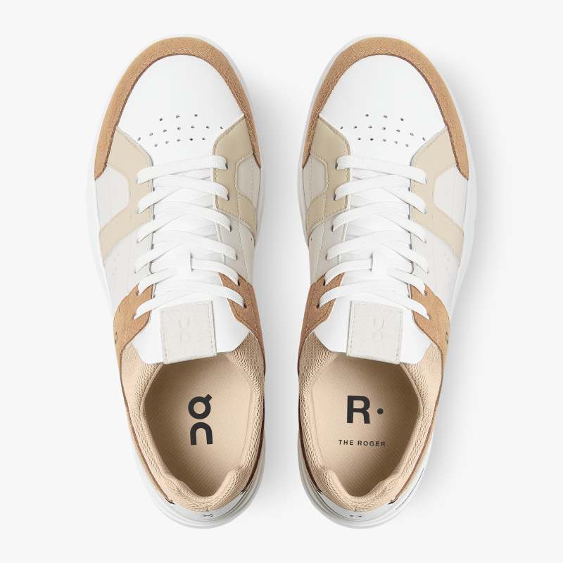 On Running Shoes Women's THE ROGER Clubhouse-Almond | Sand