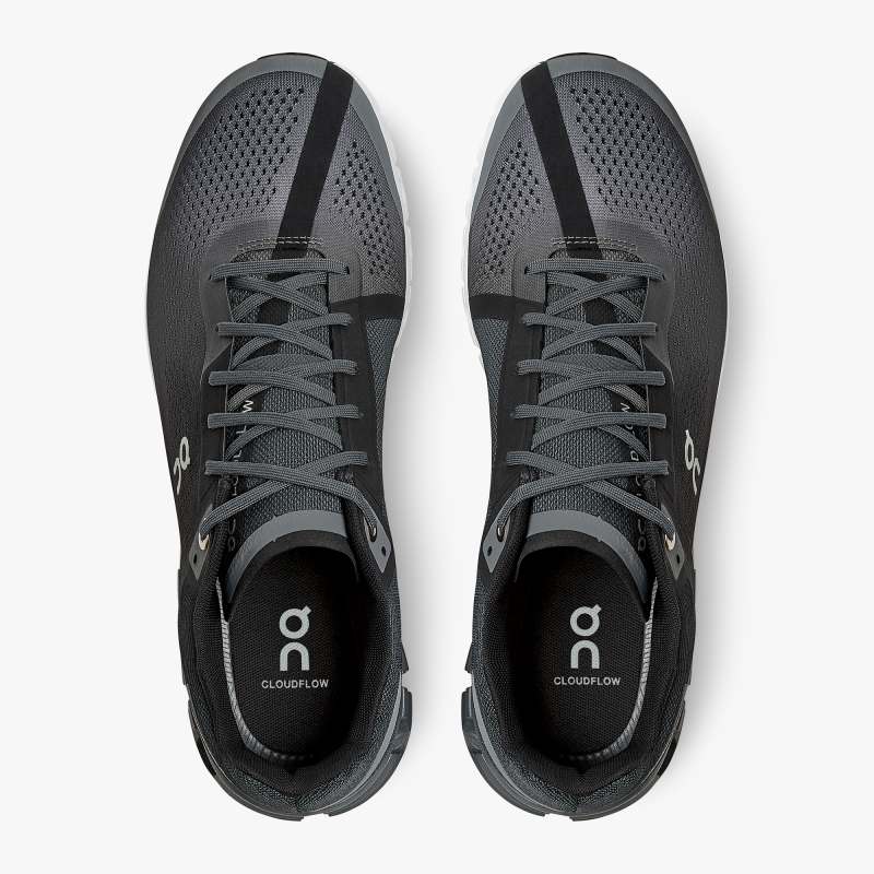 On Running Shoes Men's Cloudflow Wide-Black | Asphalt - Click Image to Close