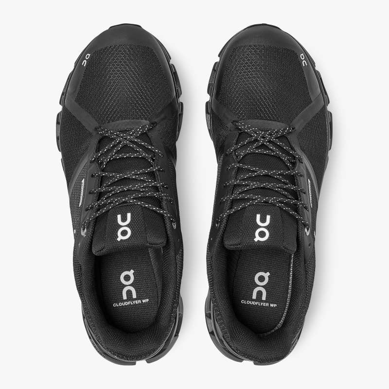On Running Shoes Men's Cloudflyer Waterproof-Black | Lunar