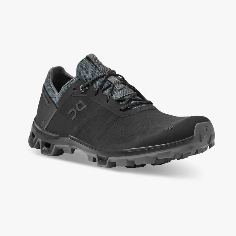 On Running Shoes Men's Cloudventure Peak-Black | Rock - Click Image to Close