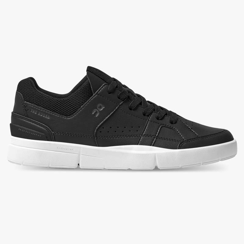 On Running Shoes Women's THE ROGER Clubhouse-Black | White