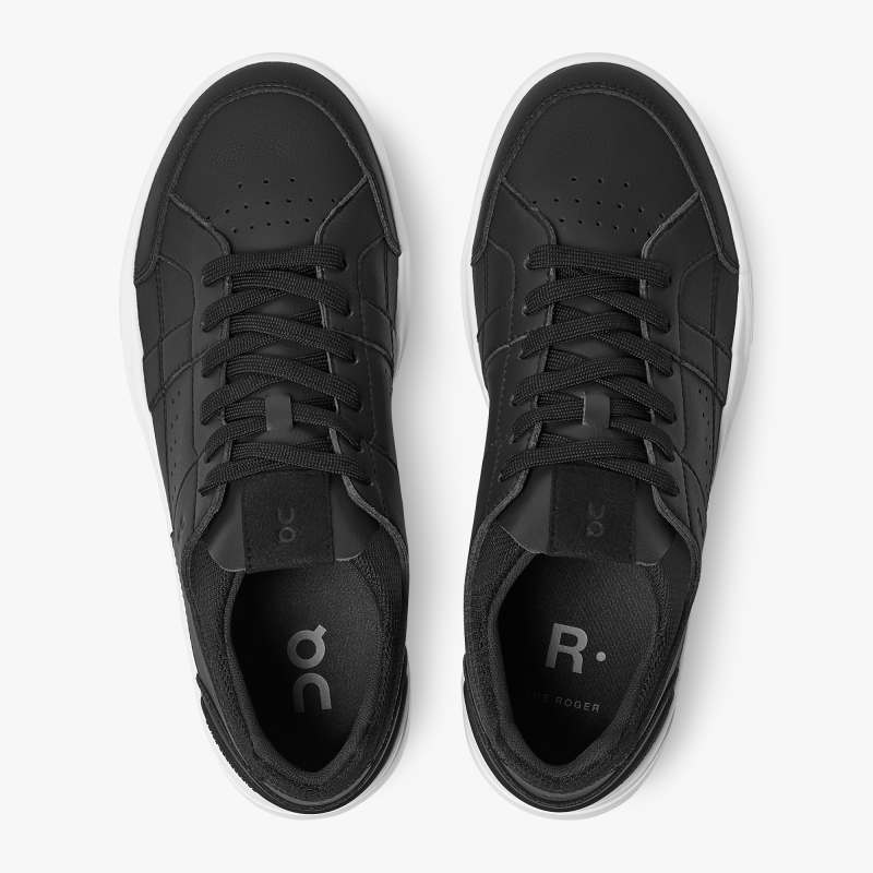 On Running Shoes Men's THE ROGER Clubhouse-Black | White