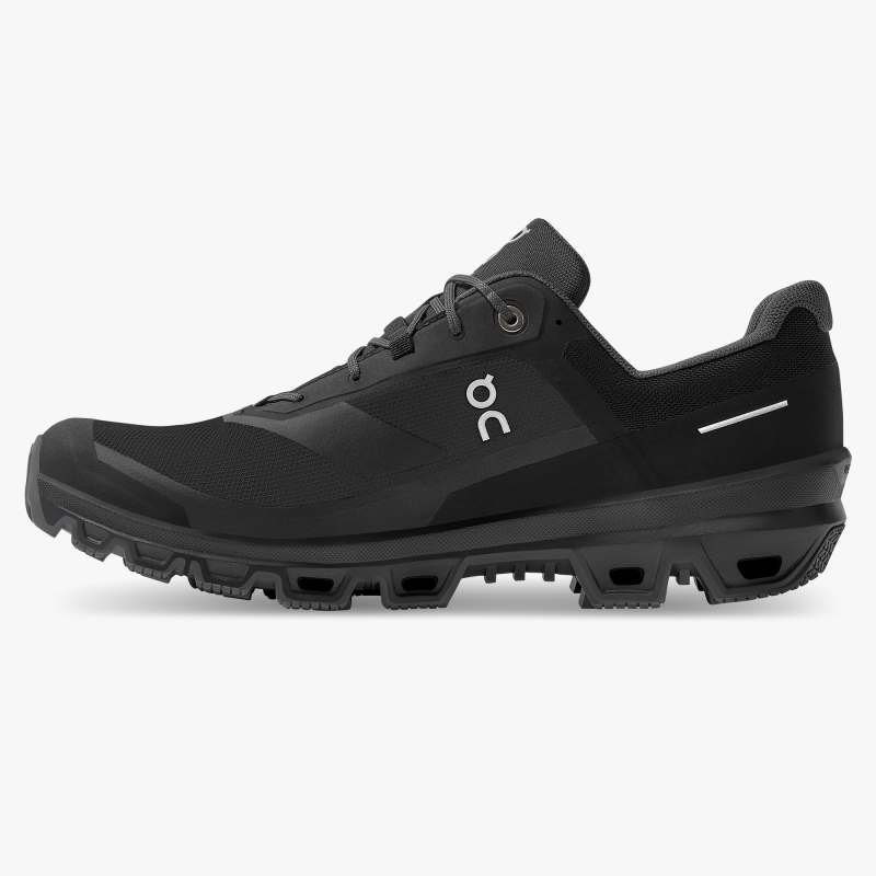 On Running Shoes Men's Cloudventure Waterproof-Black