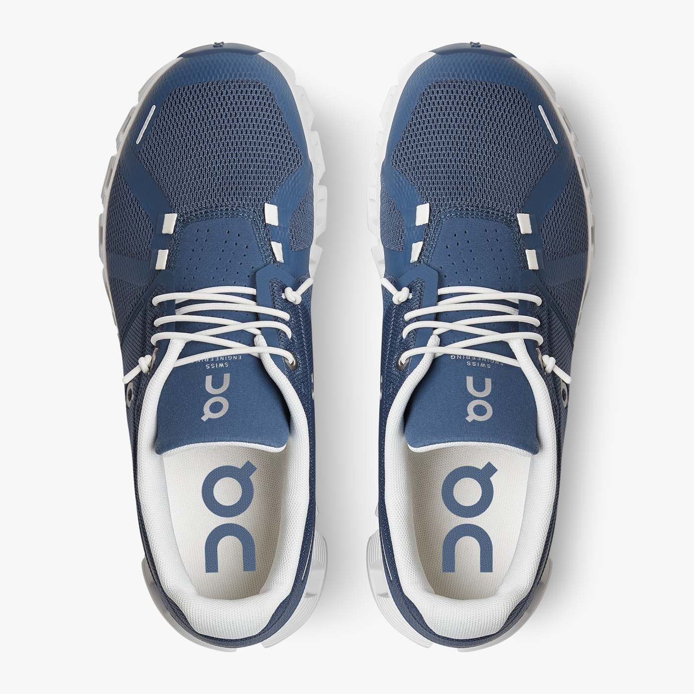 On Running Shoes Men's Cloud 5-Denim | White