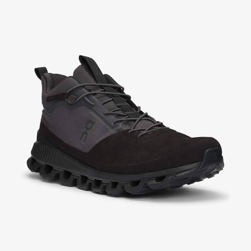 On Running Shoes Men's Cloud Hi-Eclipse | Black - Click Image to Close