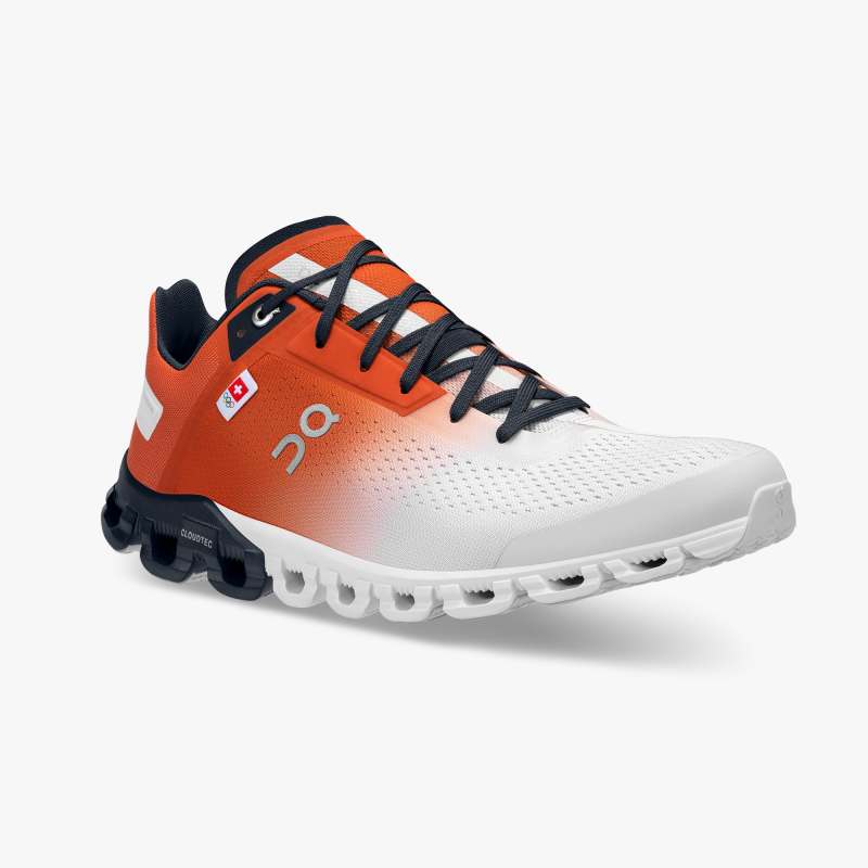 On Running Shoes Men's Cloudflow Swiss Olympic-Swiss Olympic Rust | Eclipse - Click Image to Close