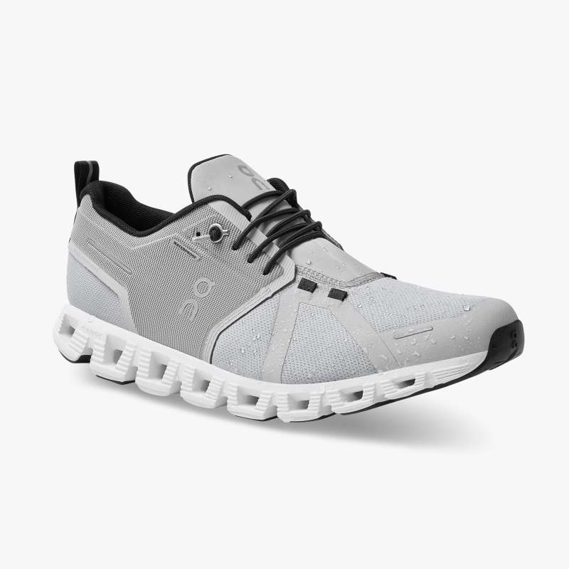 On Running Shoes Men's Cloud 5 Waterproof-Glacier | White - Click Image to Close