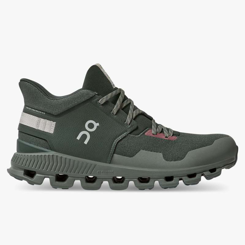 On Running Shoes Men's Cloud Hi Edge Stone Pine-Jungle | Forest