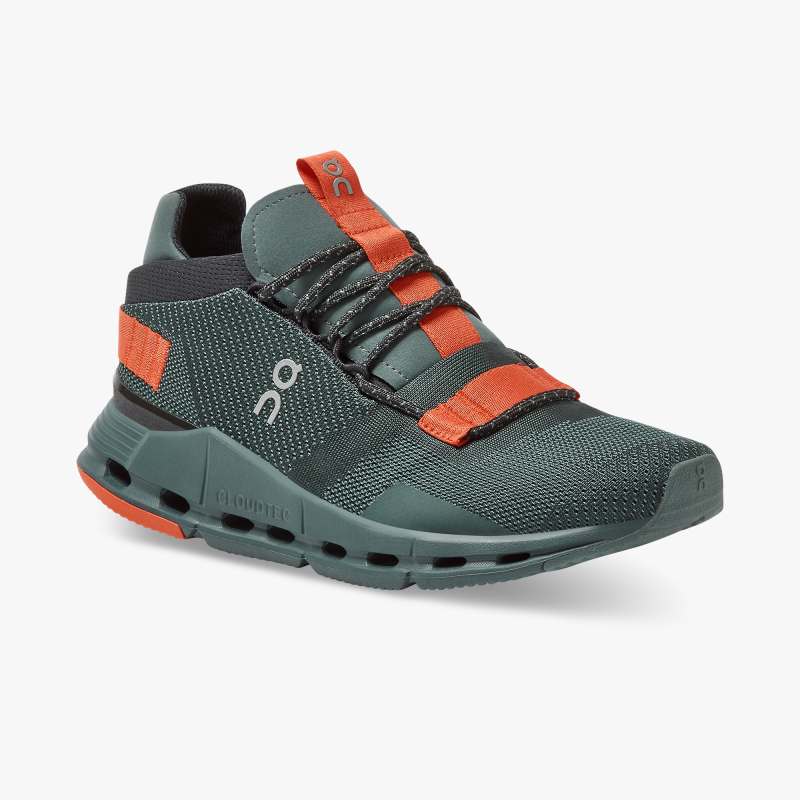 On Running Shoes Men's Cloudnova-Juniper | Orange - Click Image to Close