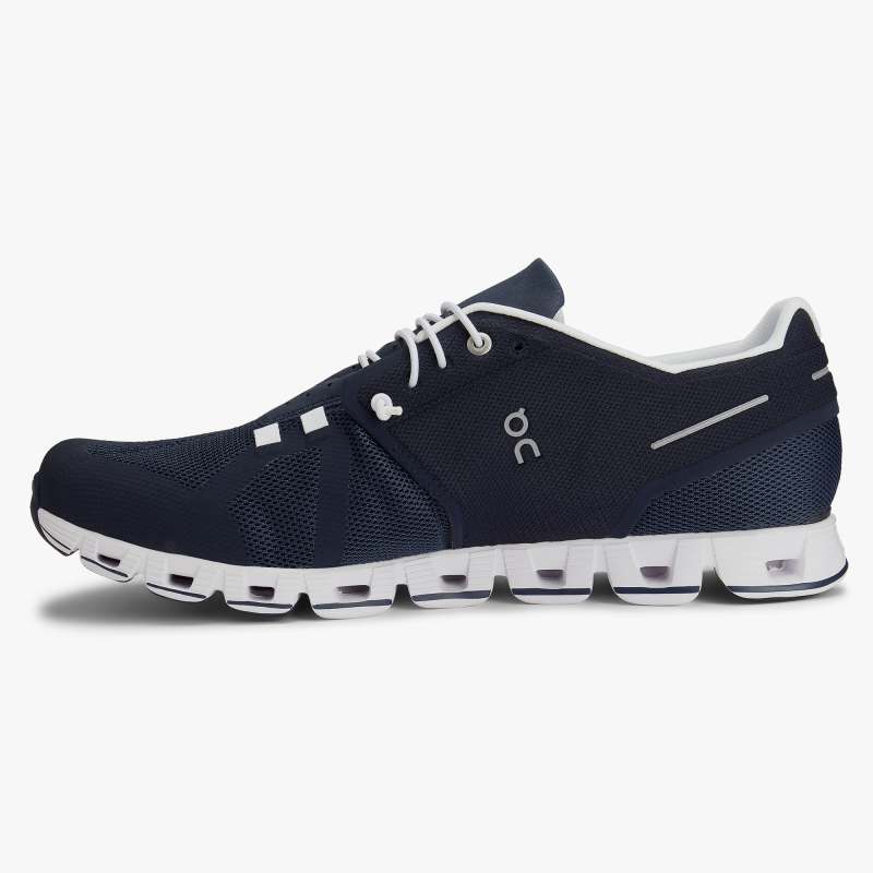 On Running Shoes Men's Cloud-Navy | White - Click Image to Close