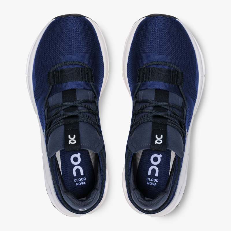On Running Shoes Men's Cloudnova-Navy | White