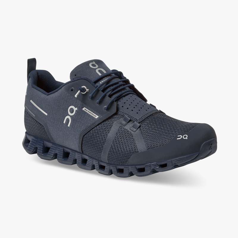 On Running Shoes Men's Cloud Waterproof-Navy - Click Image to Close