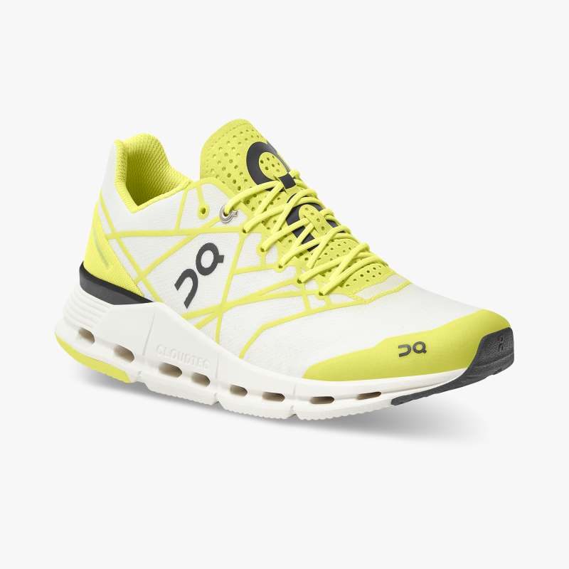On Running Shoes Women's Cloudnova Z5-Neon | White - Click Image to Close