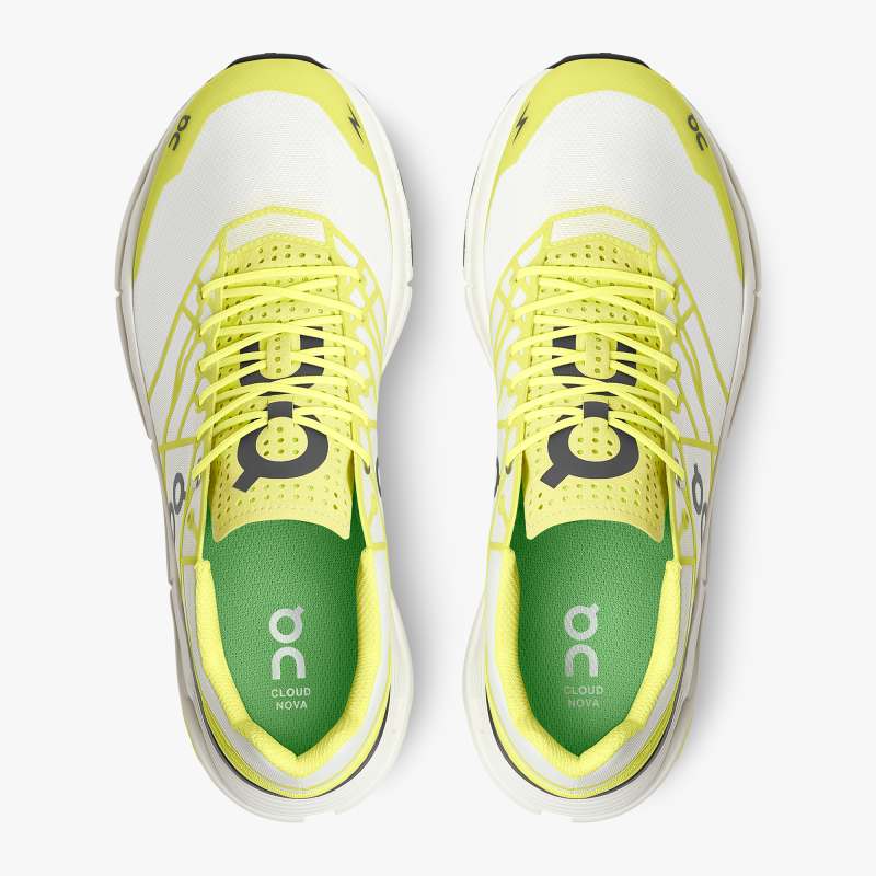 On Running Shoes Women's Cloudnova Z5-Neon | White
