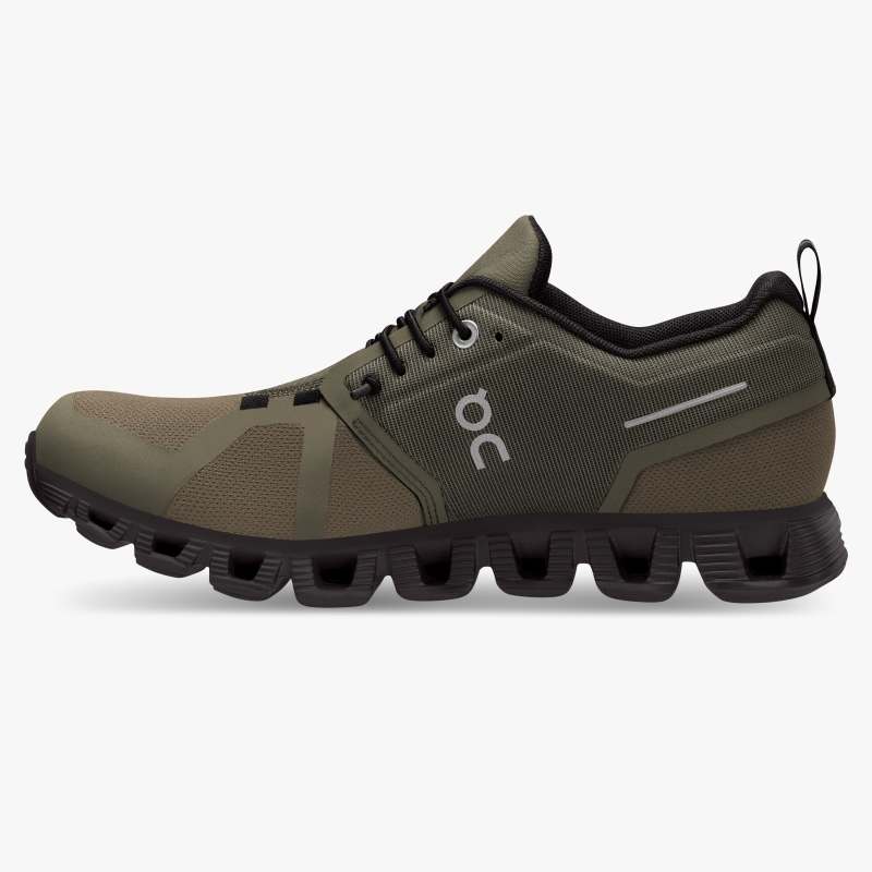 On Running Shoes Women's Cloud 5 Waterproof-Olive | Black - Click Image to Close