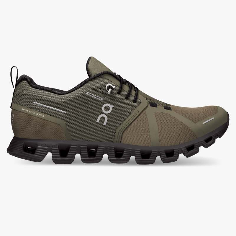 On Running Shoes Men's Cloud 5 Waterproof-Olive | Black