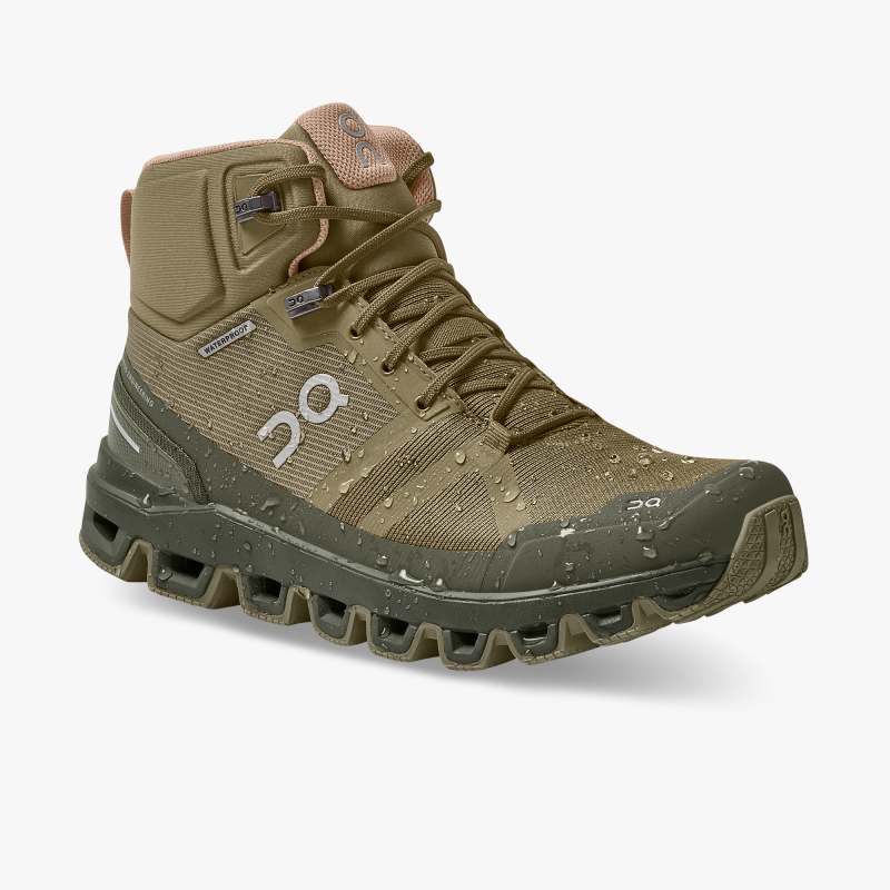 On Running Shoes Women's Cloudrock Waterproof-Olive | Reed - Click Image to Close