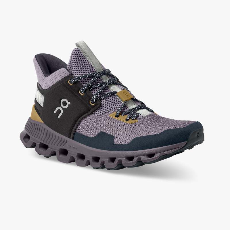 On Running Shoes Women's Cloud Hi Edge-Pebble | Lilac - Click Image to Close