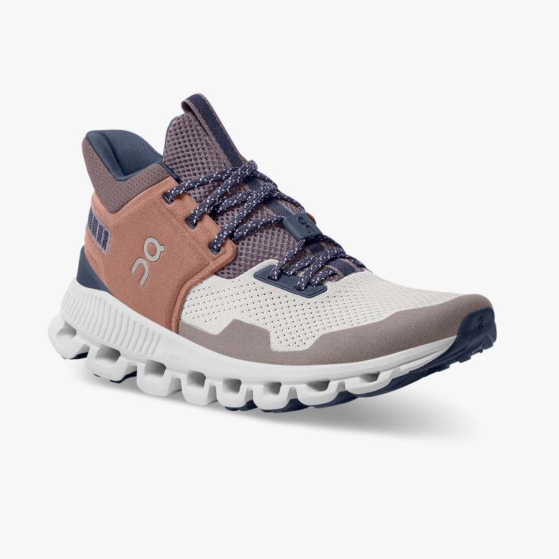 On Running Shoes Women's Cloud Hi Edge-Pecan | Clay - Click Image to Close