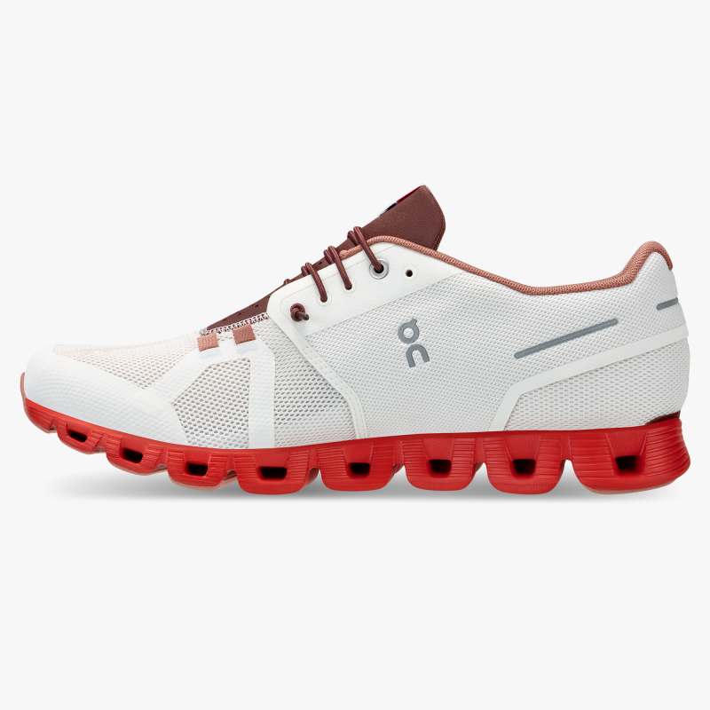 On Running Shoes Men's Cloud Swiss Olympic-Red | White - Click Image to Close