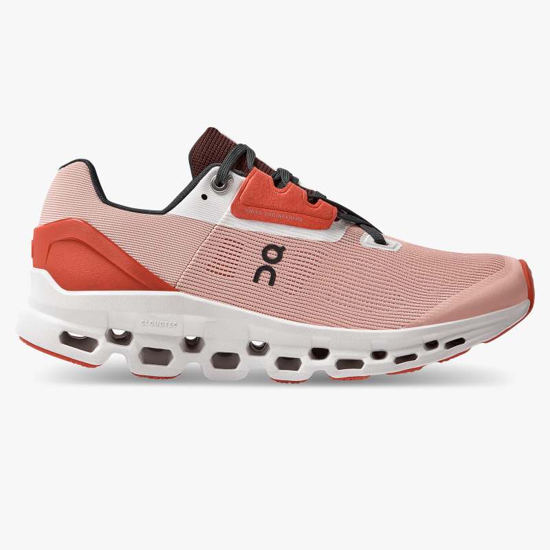 On Running Shoes Women's Cloudstratus-Rose | Red - Click Image to Close