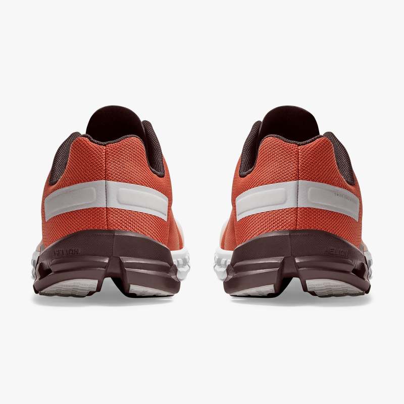 On Running Shoes Women's Cloudflow-Rust | White - Click Image to Close