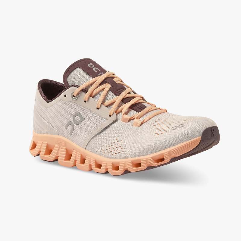 On Running Shoes Women's Cloud X-Silver | Almond