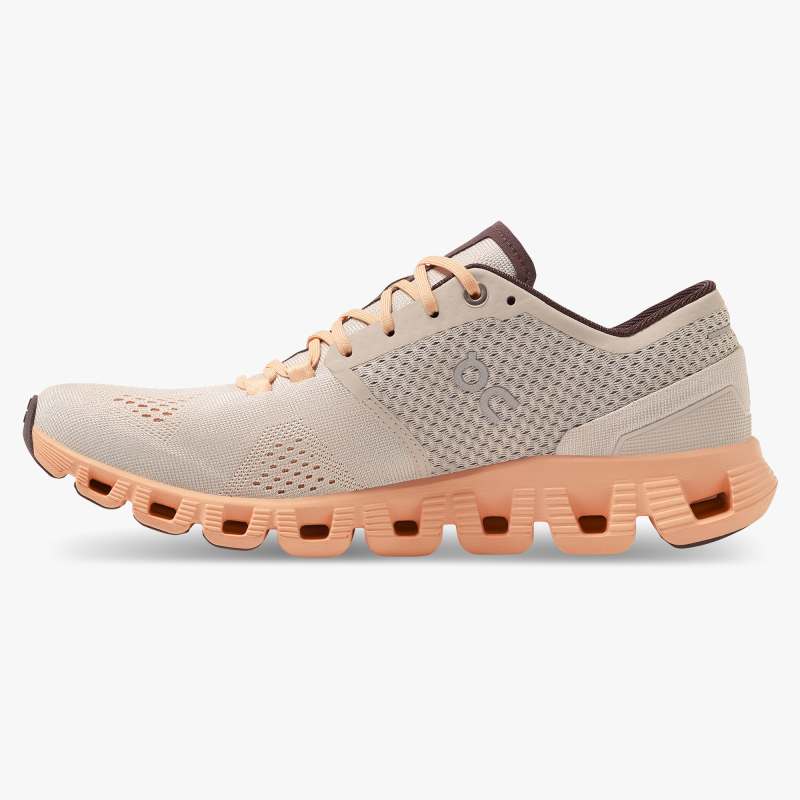 On Running Shoes Men's Cloud X-Silver | Almond - Click Image to Close