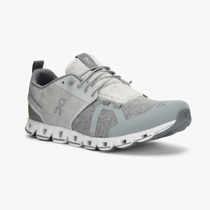 On Running Shoes Men's Cloud Terry-Silver - Click Image to Close