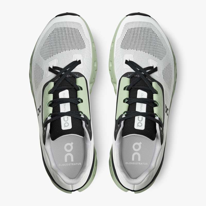 On Running Shoes Men's Cloudstratus-White | Black