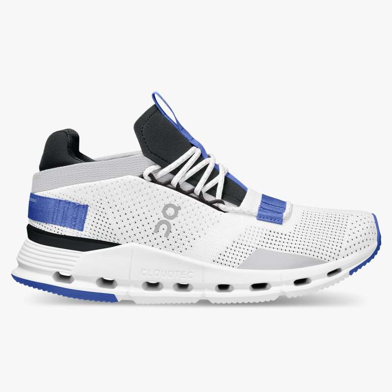 On Running Shoes Women's Cloudnova-White | Cobalt - Click Image to Close