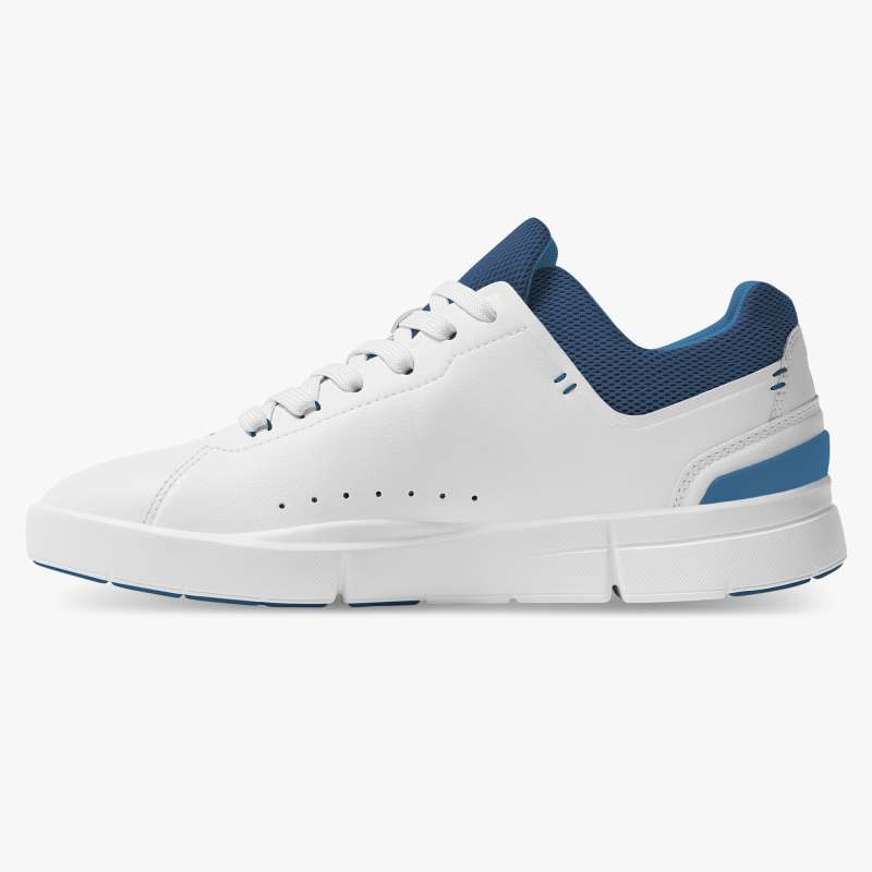 On Running Shoes Men's THE ROGER Advantage-White | Cobalt - Click Image to Close