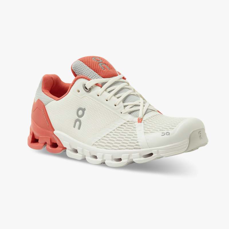 On Running Shoes Men's Cloudflyer-White | Coral - Click Image to Close