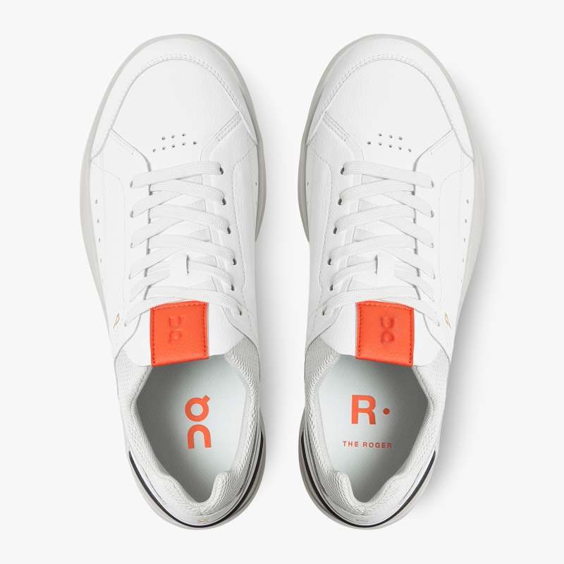 On Running Shoes Women's THE ROGER Centre Court-White | Flame